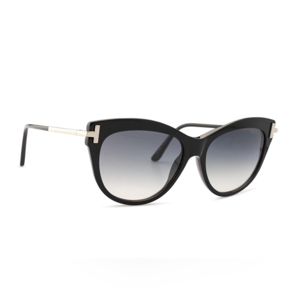 NEW FT0821/S 01D TOM FORD KIRA TF821 WOMEN CAT EYE POLARISED BLACK SUNGLASSES - Picture 5 of 8